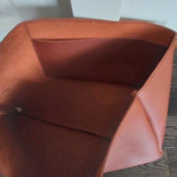 Tan Tote Bag, inside pocket, 2 handles, messenger bag tan purse laptop case 17" - Picture 7 of 8